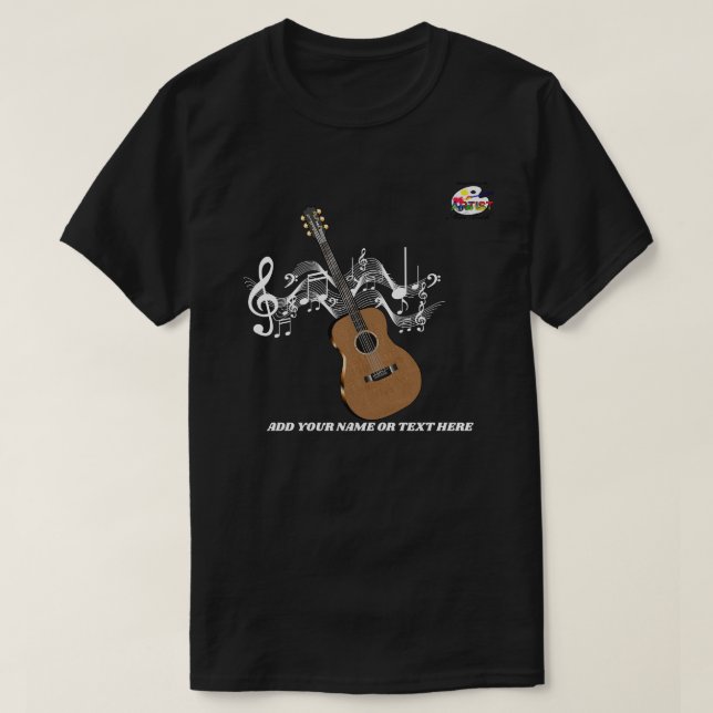 T-shirt Guitare acoustique (Design devant)
