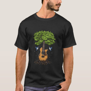 T-shirt Guitare Acoustique Arbre De Vie Nature Musique Gui