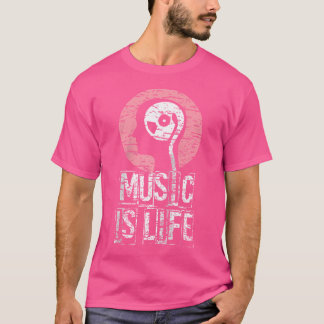 T-shirt Guitare acoustique Guitariste Notes musicales Musi