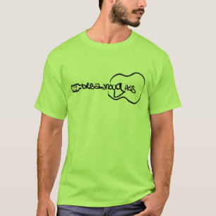 T-shirt Guitare acoustique Logo Abstrait noir