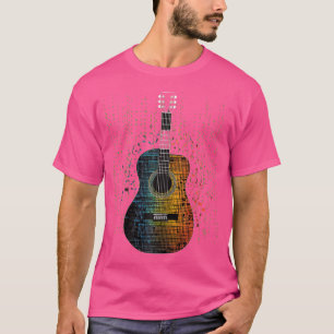 T-shirt Guitare acoustique Matrice Style Joueur Groupe gui