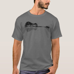T-shirt Guitare acoustique Nature Forêt Musique Basse Gui