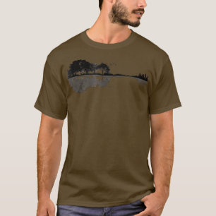 T-shirt Guitare acoustique Nature Forêt Musique Basse Guit