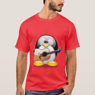 T-shirt Guitare acoustique Tux (Linux Tux)