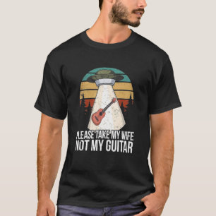 T-shirt Guitare Alien Joueur Ufo Guitariste