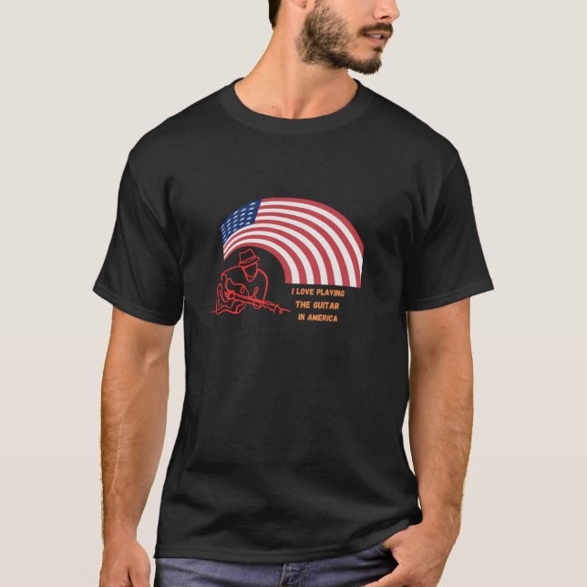 T-shirt guitare américaine (Devant)