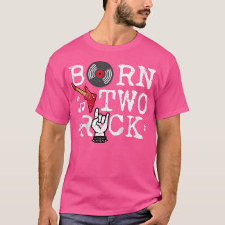 T-shirt Guitare Anniversaire 2Ans Né Deux 2 Rock Rocker Bd