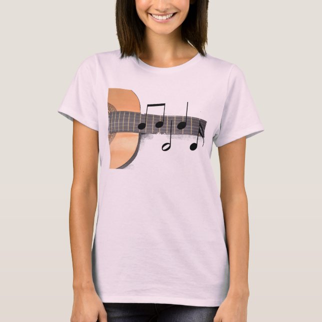 T-shirt Guitare avec des notes (Devant)