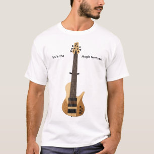 T-shirt Guitare basse Six Sting. Six est le nombre magique