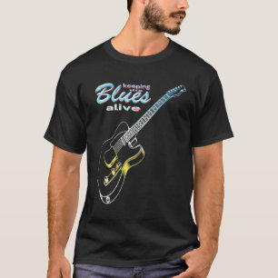 T-shirt Guitare Blues Garder Le Blues En Vie