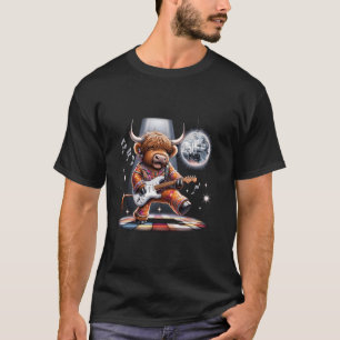 T-shirt Guitare Boule Disco Vache Highland Écossaise