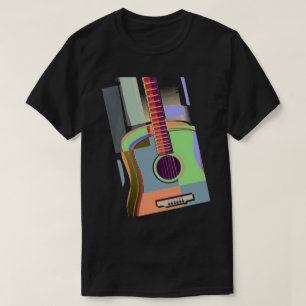 T-shirt guitare coloré