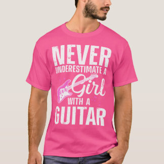 T-shirt Guitare cool Pour Femmes Filles Guitariste Gui Aco