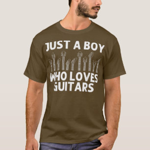 T-shirt Guitare cool Pour Garçons Enfants Musicien de guit