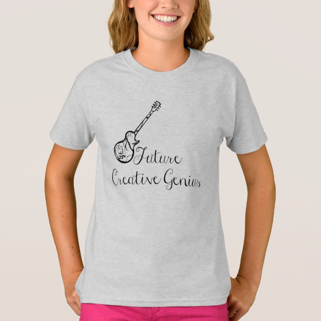 T-shirt Guitare créative future (Devant)