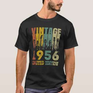 T-shirt Guitare d'anniversaire vintage 1956 67e anniversai
