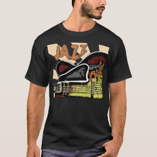 T-shirt Guitare de jazz : Hollowbody avec un rayon de