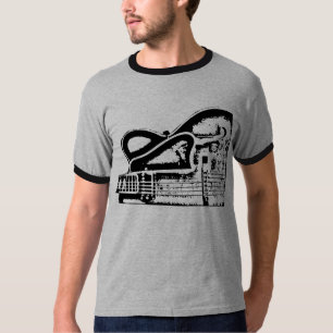 T-shirt Guitare de jazz : Trous creux d'Archtop w/F de