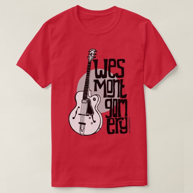 T-shirt Guitare de jazz Wes Montgomery  (Design devant)