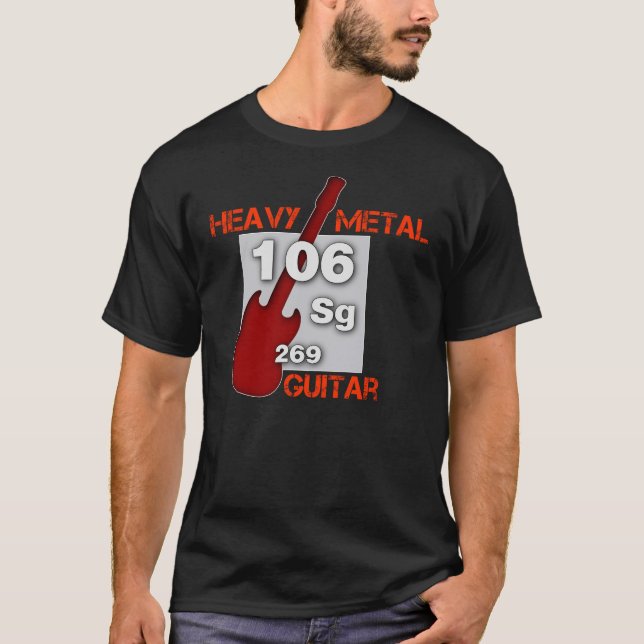 T-shirt Guitare de métaux lourds (Devant)