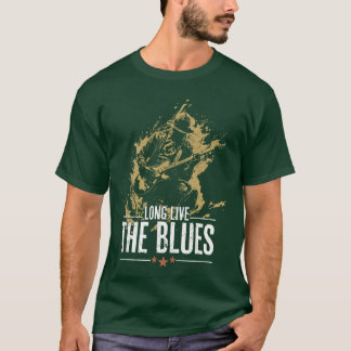 T-shirt Guitare de musique blues pour guitariste fille rét