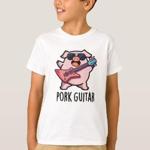 T-shirt Guitare de porc Funny Rock Guitare Pig Pun