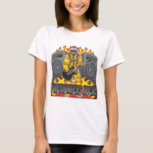 T-shirt Guitare de roche de sapeurs-pompiers