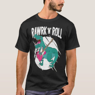 T-shirt Guitare Dinosaure Lecteur Rock'n'Roll Guitare