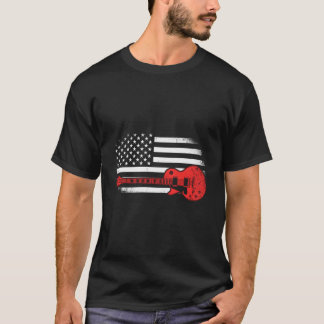T-shirt Guitare Drapeau États-Unis Guitare Patriotique Usa