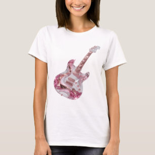 T-SHIRT GUITARE ÉLECTRIQUE ARGENTÉE DYNAMIQUE PAILLÈTE ROS