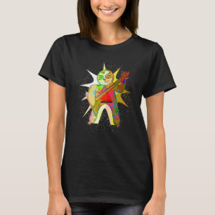 T-shirt Guitare électrique de sloth éclaboussure de peintu