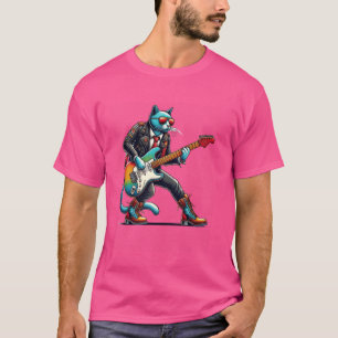 T-shirt Guitare électrique Kitten Musique Lover Rock Guita