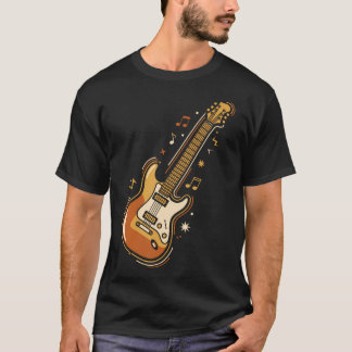 T-shirt Guitare électrique rétro Musicien groovy Star