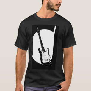 T-shirt Guitare électrique tendance Pop Art moderne Modèle