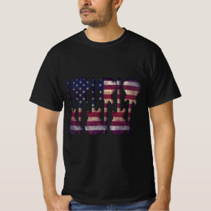 T-shirt Guitare en forme de drapeau américain