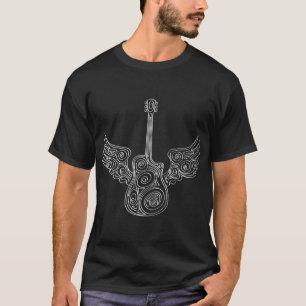 T-shirt Guitare et Wings Rock N' Roll