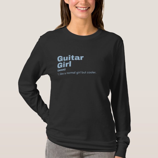 T-shirt Guitare Girl - Guitare  (Devant)