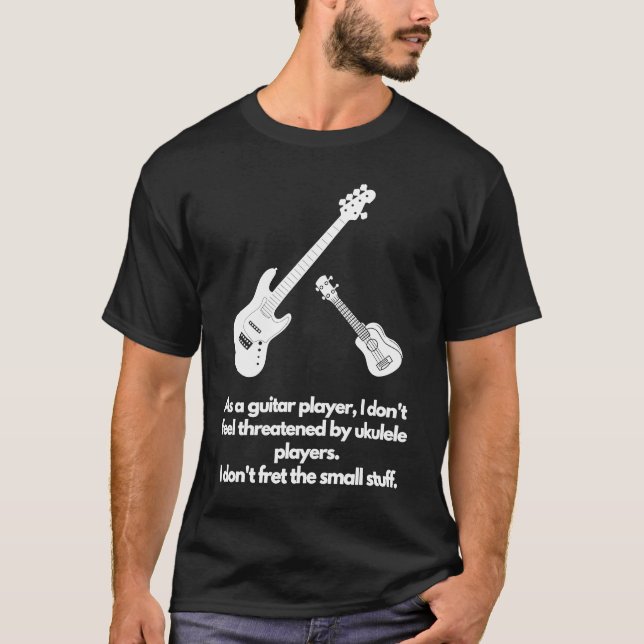 T-shirt Guitare Je ne dérange pas les petits trucs (Devant)