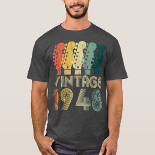 T-shirt Guitare Lover 74 ans Cadeaux Vintage 1948 Limite
