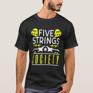 T-shirt Guitare Music Five Strings Society