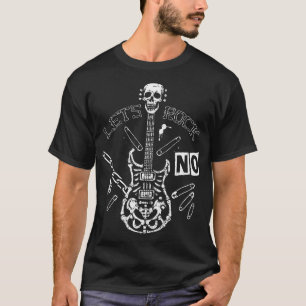 T-shirt Guitare osseuse Noire