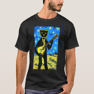 T-shirt Guitare panthère Animal sauvage Musicien Félin pré