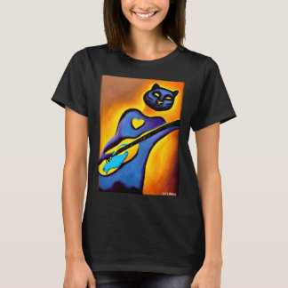 T-shirt Guitare panthère animal sauvage musicien félin pré
