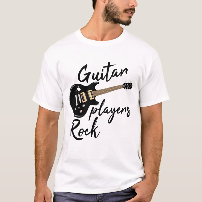 T-shirt Guitare Players Rock // Citation Musique Fun (Devant)