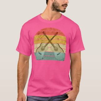 T-shirt Guitare Rétro Musiciens Guitaristes Guitare Acoust