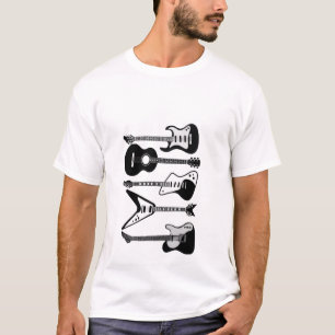 T-shirt Guitare Rock Music Pour Guitaristes Retro Duo T-Sh