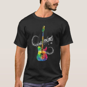 T-shirt Guitare Rock n Rouleau Instrument basse métal Vint
