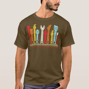 T-shirt Guitare Shirt Rock Et Roll Music Shirt Vintage Ret