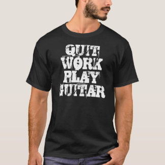 T-SHIRT GUITARE STOPPÉE DE JEU DE TRAVAIL