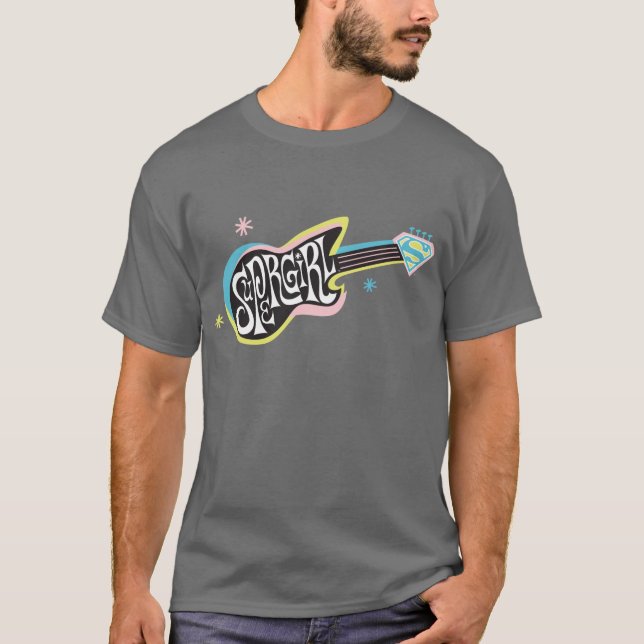 T-shirt Guitare supergirl (Devant)